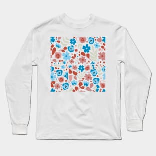 Flower Pattern Long Sleeve T-Shirt